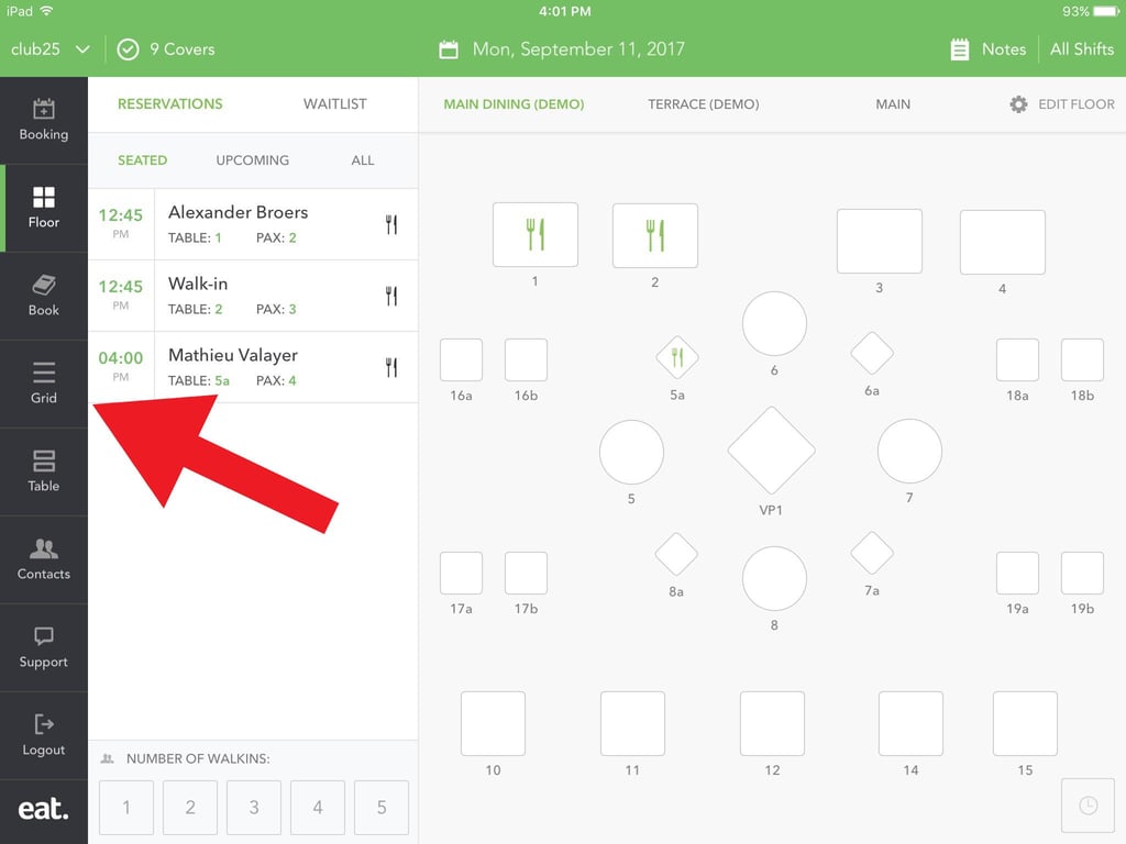 Eat App Grid View