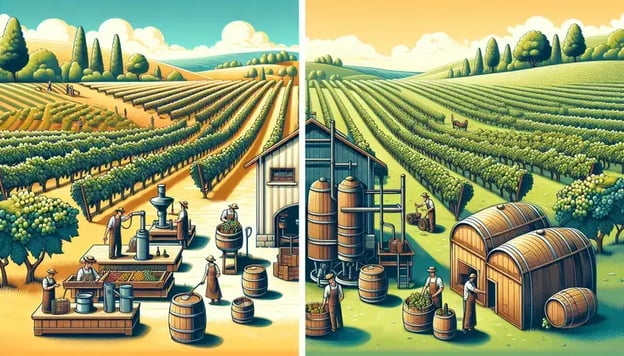 Winery and vineyard comparison