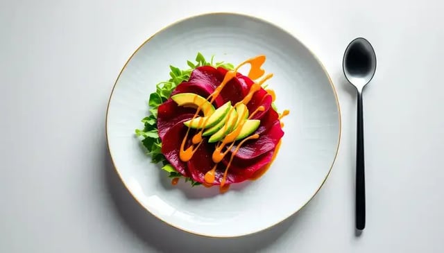 Advanced food plating techniques for fine dining showcase visually stunning dishes.