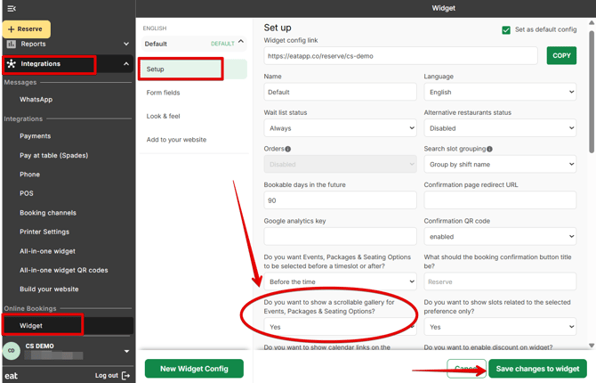 Enable scrollable gallery