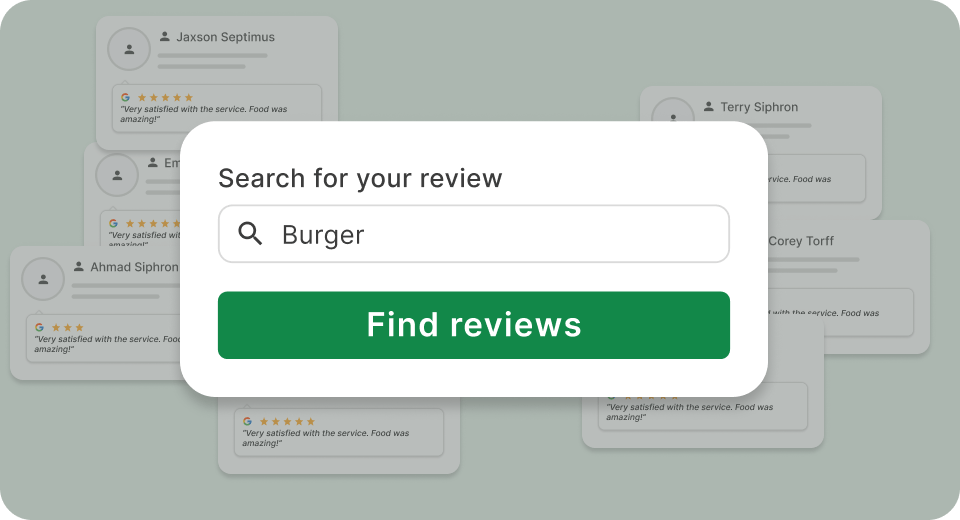 Searchable reviews