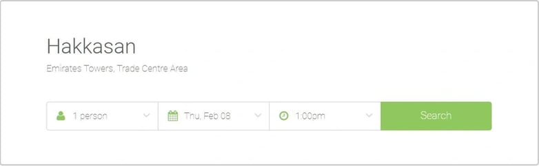 Hakkasan Booking Widget