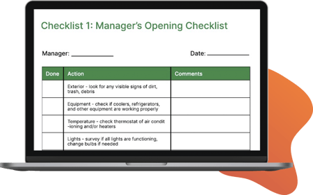 Macbook Final - Restaurant Operations Checklist Manual Template