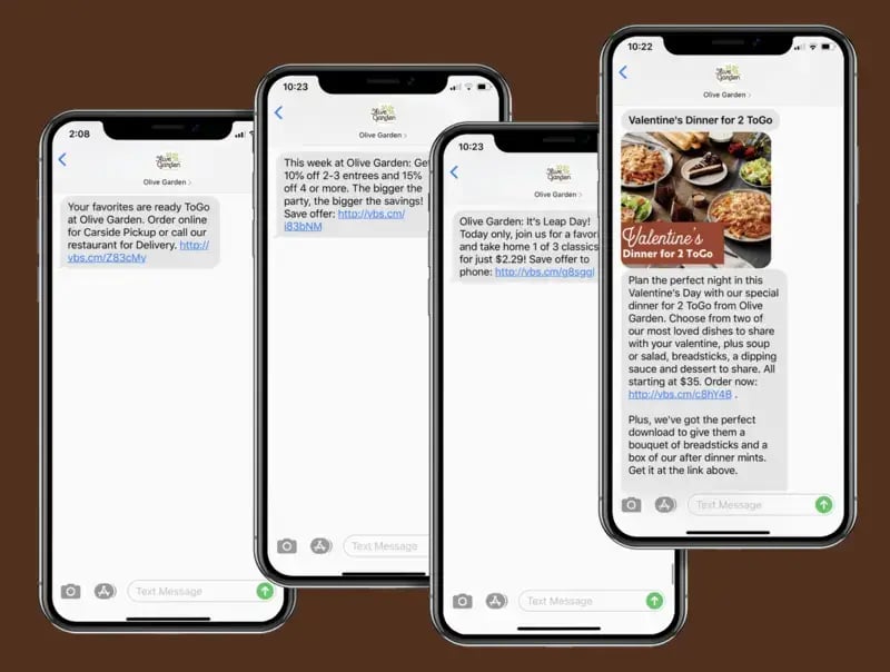 Olive garden SMS marketing