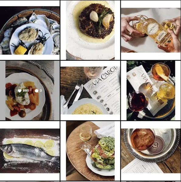 The restaurant's Instagram account has a high-resolution look and feel