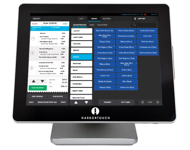 A screenshot of the Harbotouch dashboard