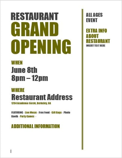 Restaurant Grand Opening Invitation Templates