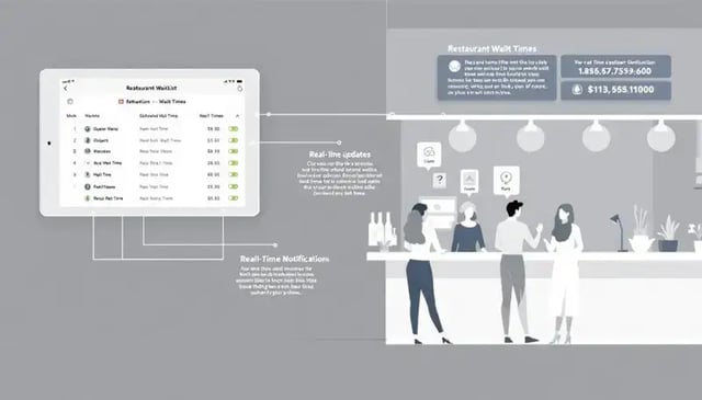A visual representation of waitlist management in a restaurant.