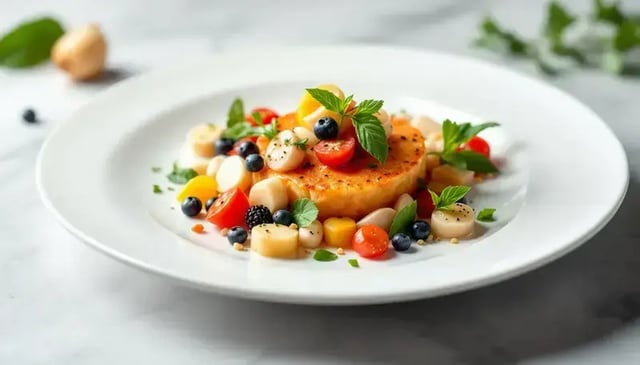 Selecting the right plates and surfaces is crucial for effective food plating.