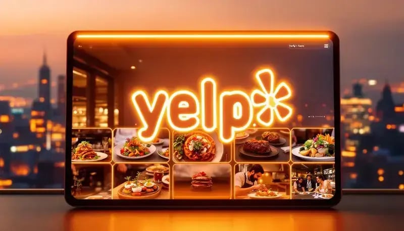 The Yelp platform showcasing customer feedback for restaurants.