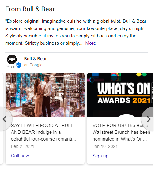 bull&bear google posts