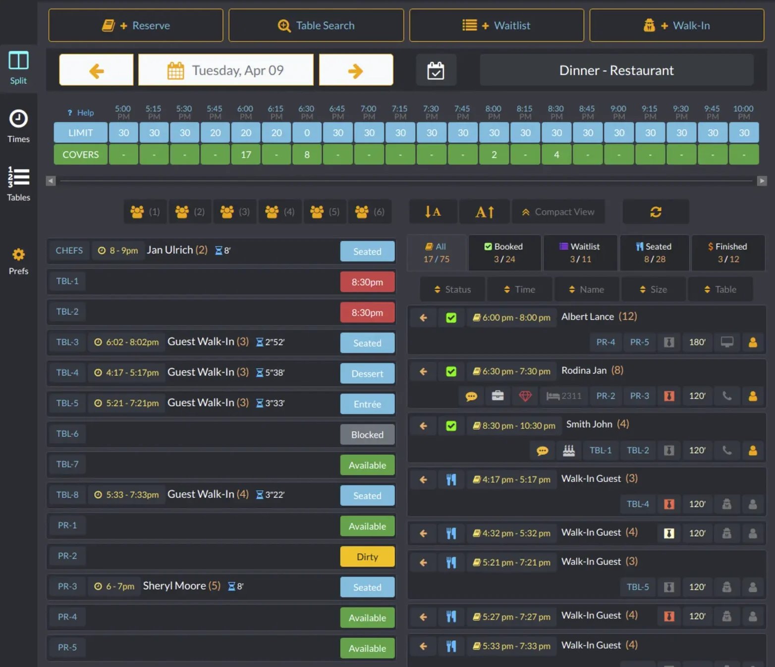 TableAgent reservation system