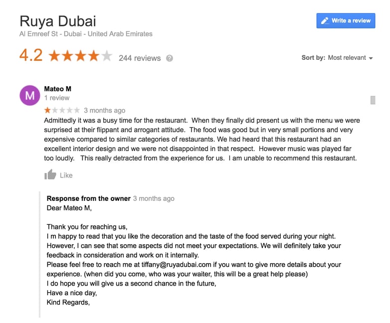 ruya restaurant review