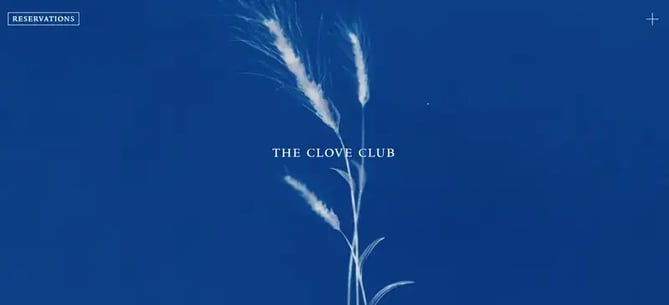 Winning restaurant website design — The Clove Club, London, England