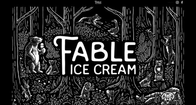 Winning restaurant website design  Fable Ice Cream, Saskatoon, Slovakia