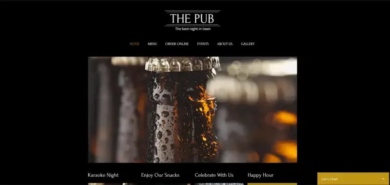 The Pub Wix template