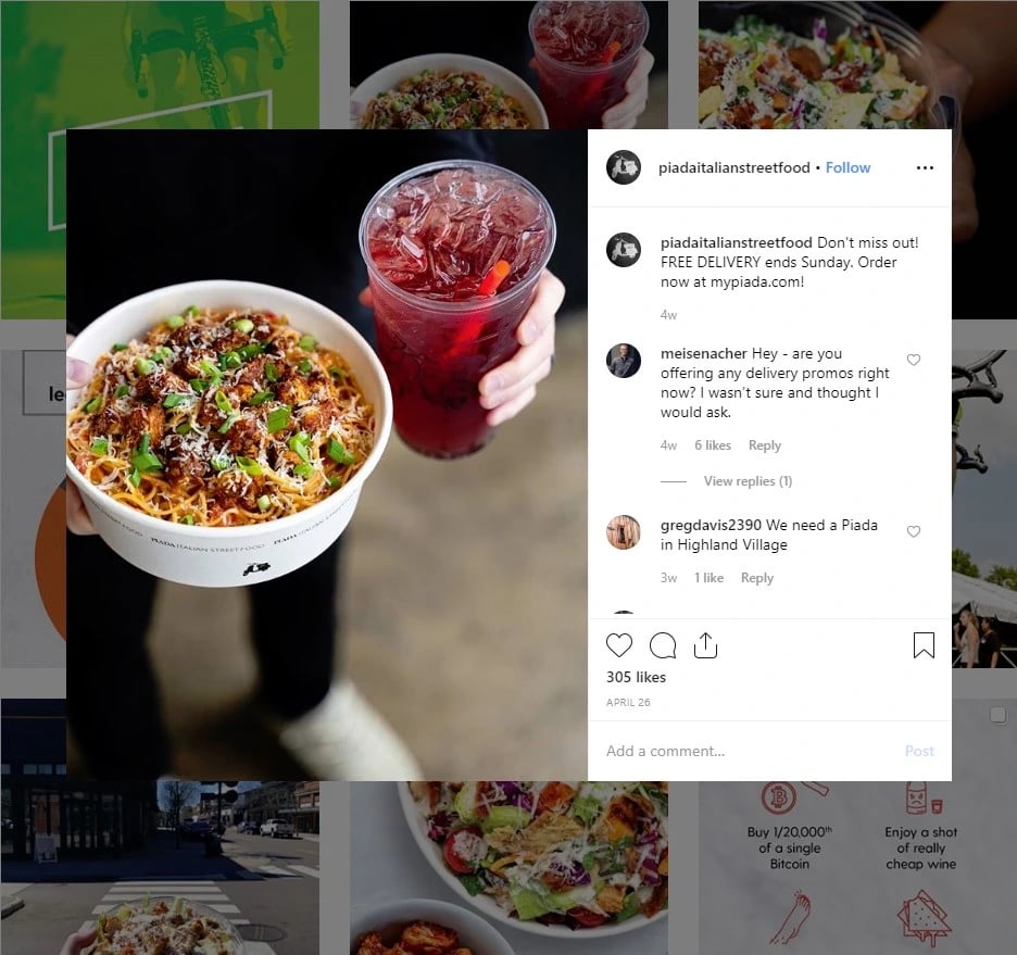 Special restaurant deals