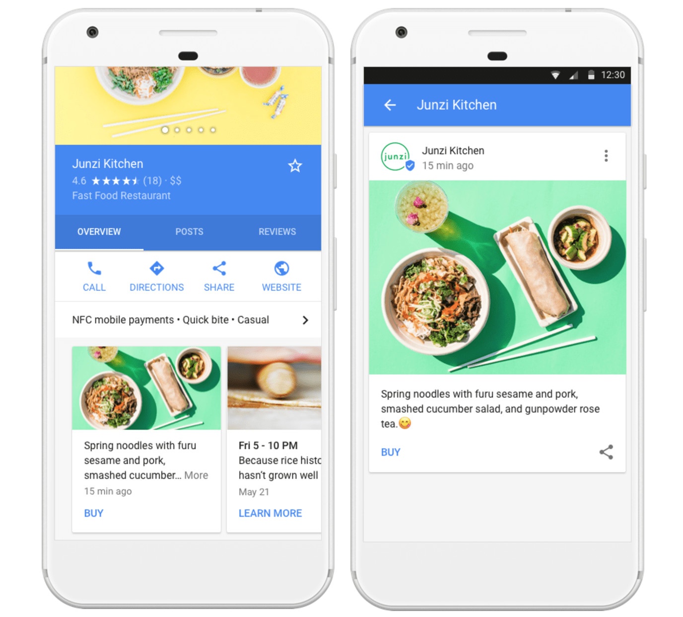 Google posts for restaurants