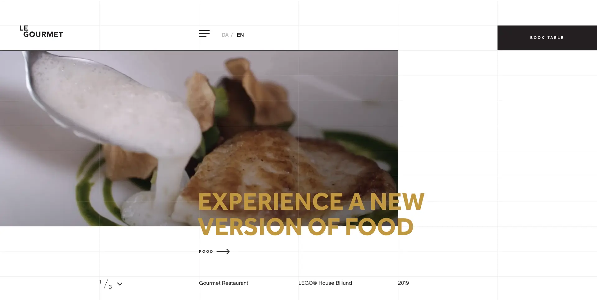 le gourmet website design