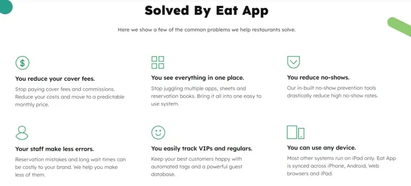 Eat App solutions for restaurants
