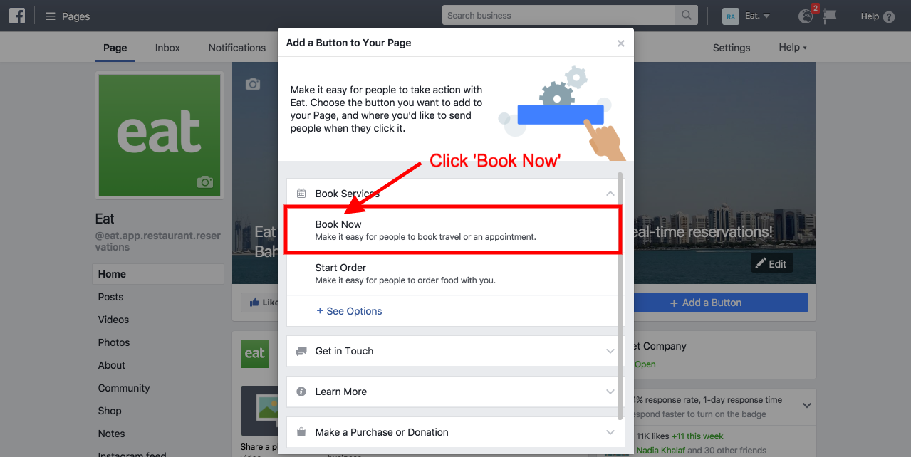 How to Add 'Book Now' button to Facebook Profile